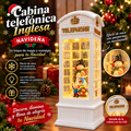 Cabina telefónica inglesa navideña