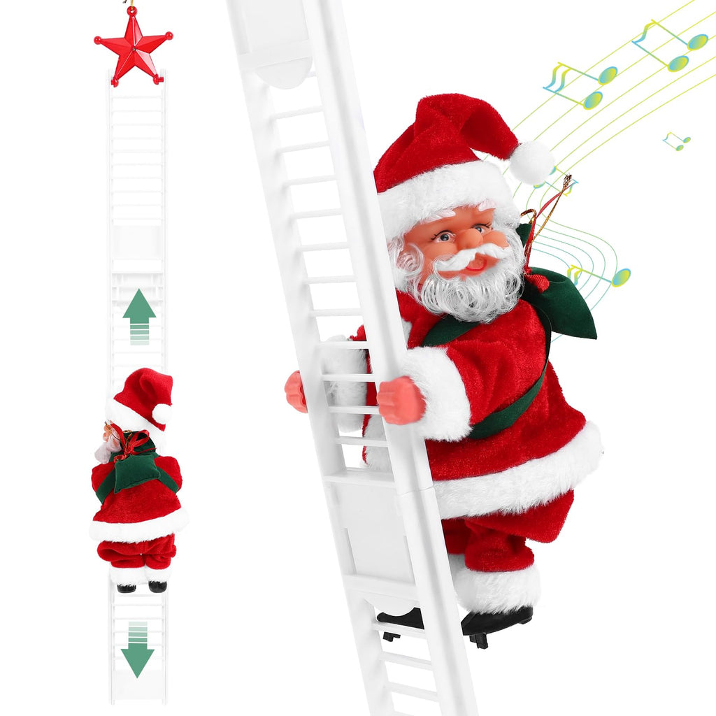 Papá Noel Escalador para Árbol de Navidad