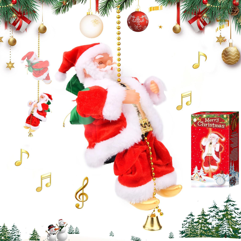 Papá Noel Escalador Musical con Movimiento