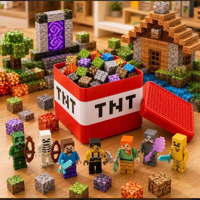 Fichas magnéticas de minecraft 200 piezas