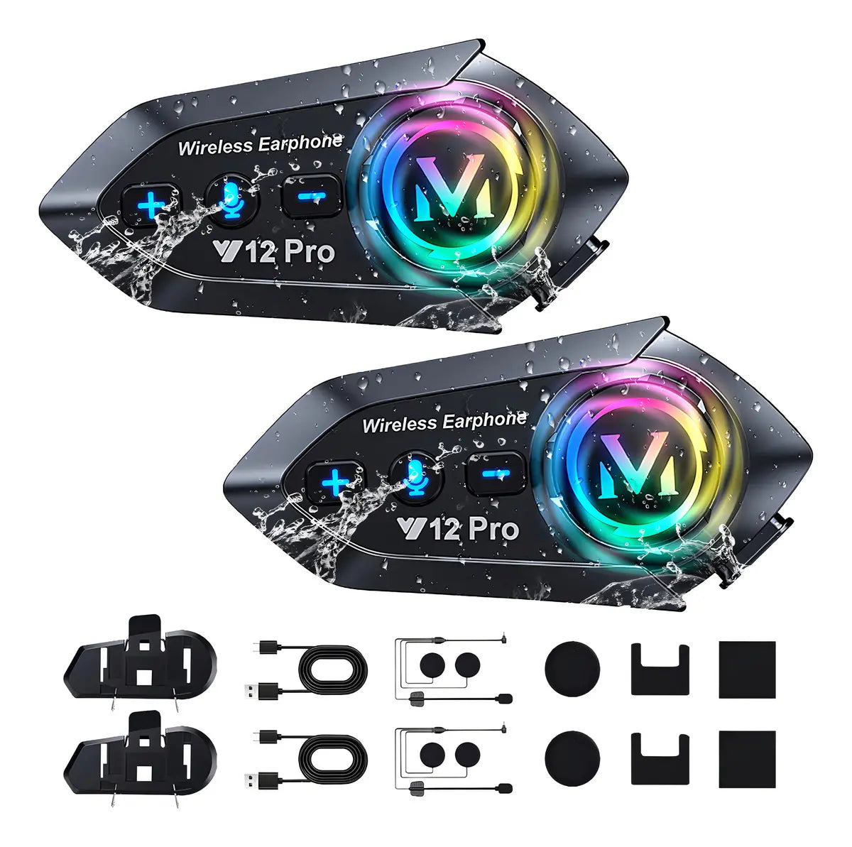 Intercomunicador Inalámbrico para Casco V12 Pro X2