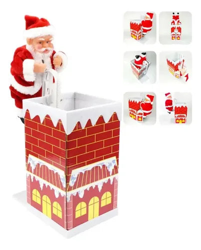 Papá Noel Escalador Decorativo de Navidad