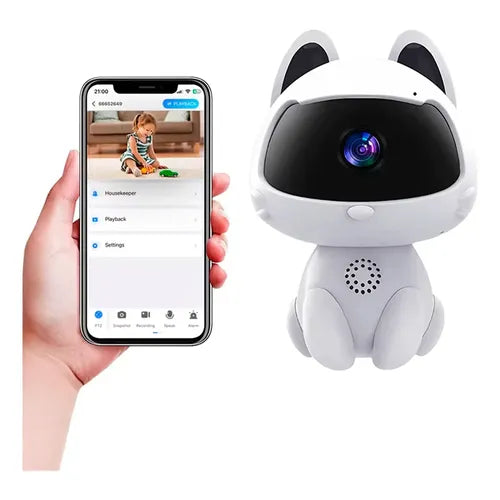 Cámara WiFi Mini 1080P con Visión Nocturna y Detección de Movimiento