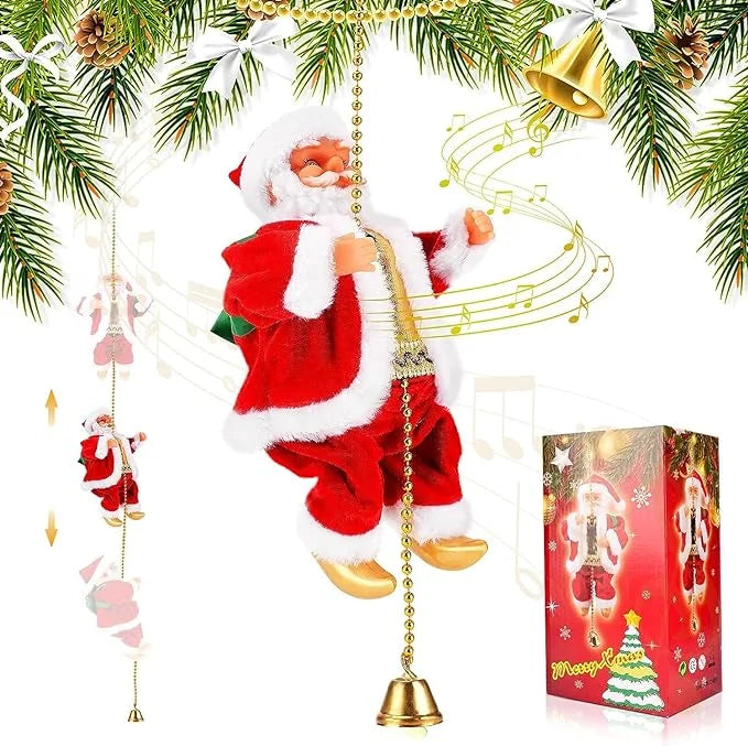 Papá Noel Escalador Musical con Movimiento