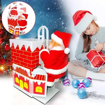Papá Noel Escalador Decorativo de Navidad