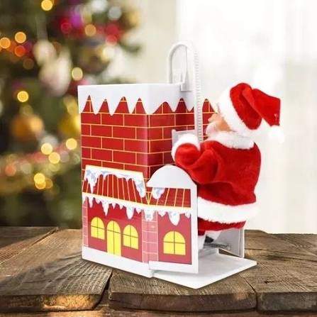 Papá Noel Escalador Decorativo de Navidad