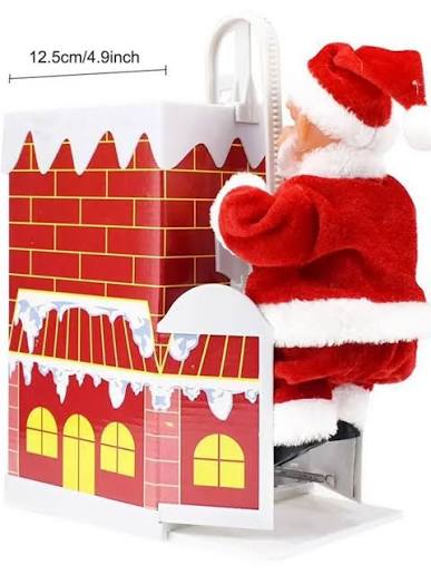 Papá Noel Escalador Decorativo de Navidad