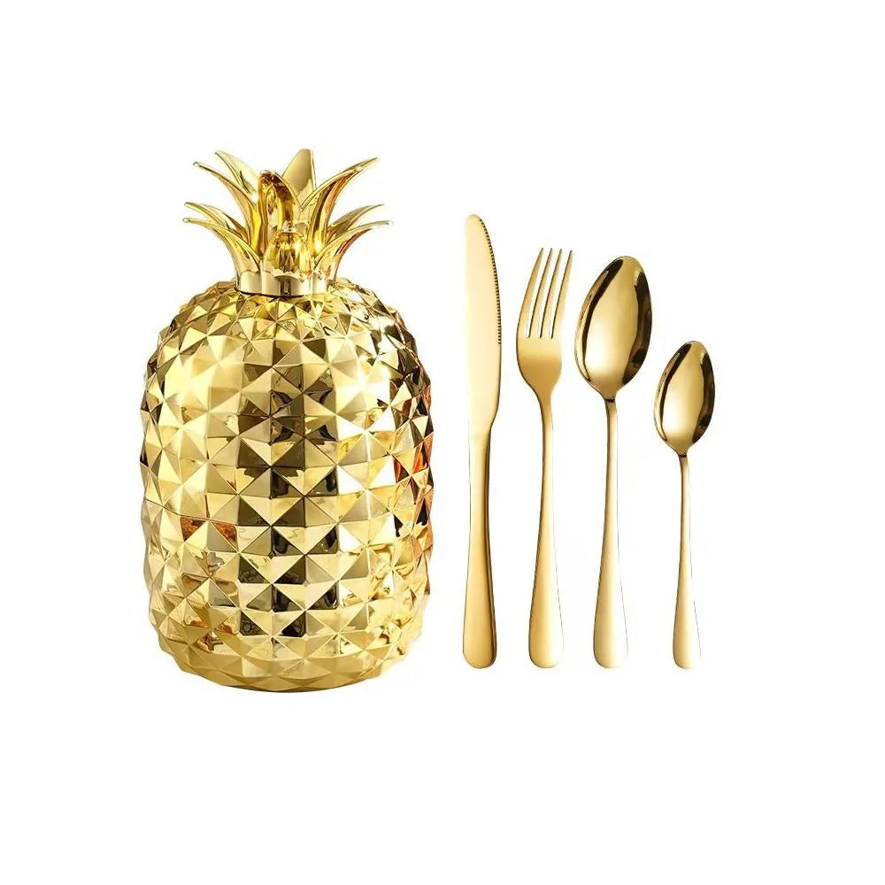 Juego de cubiertos de 24 piezas piña