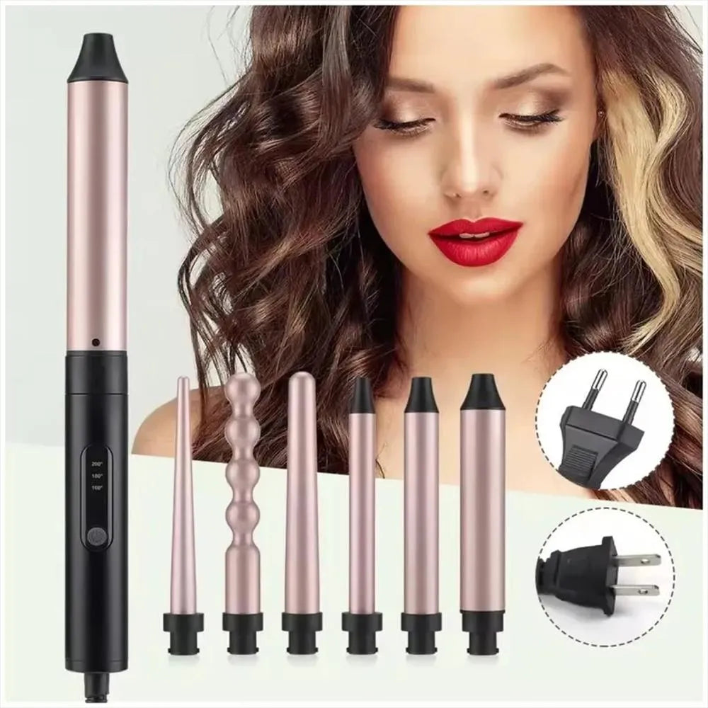 Rizador de Cabello 6 en 1 – Rose Gold
