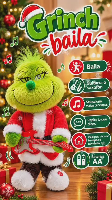 Grinch Navideño Musical con Guitarra o saxofón