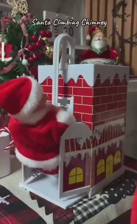 Papá Noel Escalador Decorativo de Navidad